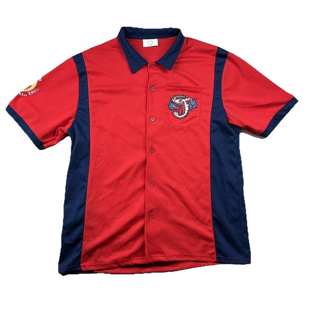 Jumbo Shrimp Shirt Mens XL Minor League Baseball Jacksonville FL Camp Bowling - Picture 1 of 10